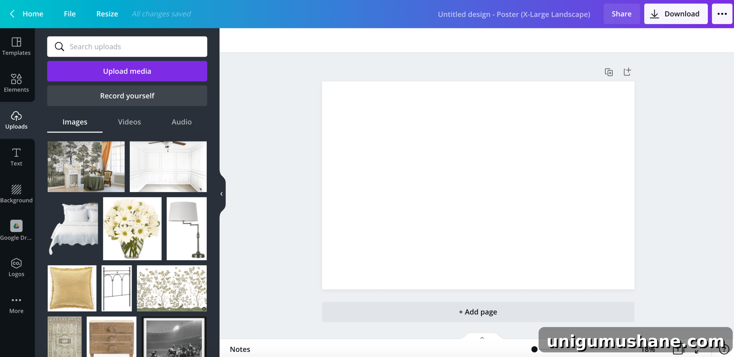 how to make a mood board with the canva app