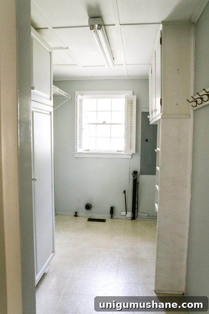 What 10 Months Taught Us About Patterned Vinyl Tile Durability 3 laundry room before