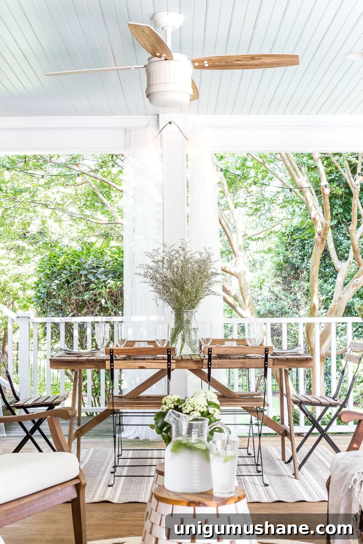 Summer Back Porch Tour: Inspiring Decor and Outdoor Styling 11 back porch summer outdoor dining table