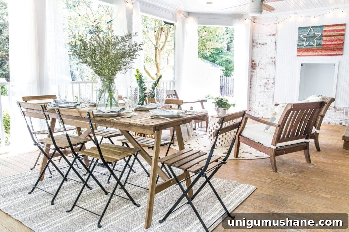 Summer Back Porch Tour: Inspiring Decor and Outdoor Styling 18 back porch July 4th
