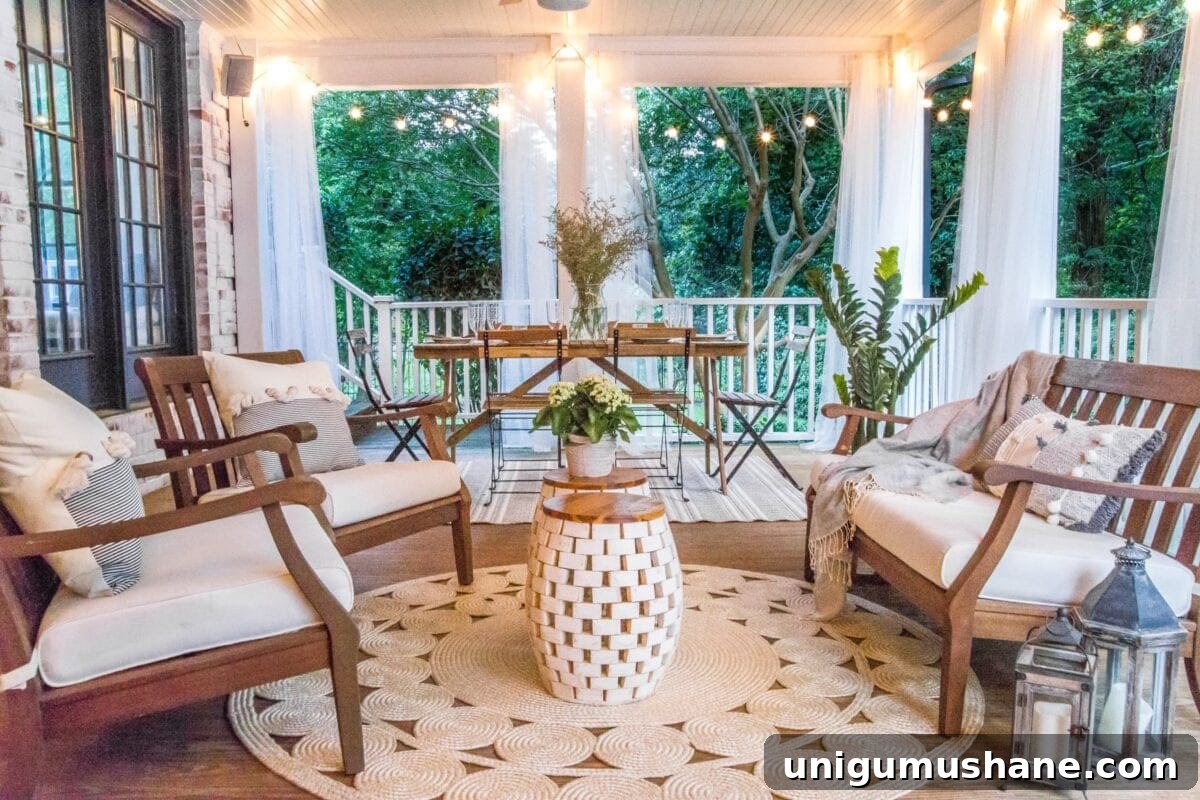 Summer Back Porch Tour: Inspiring Decor and Outdoor Styling 20 nighttime back porch