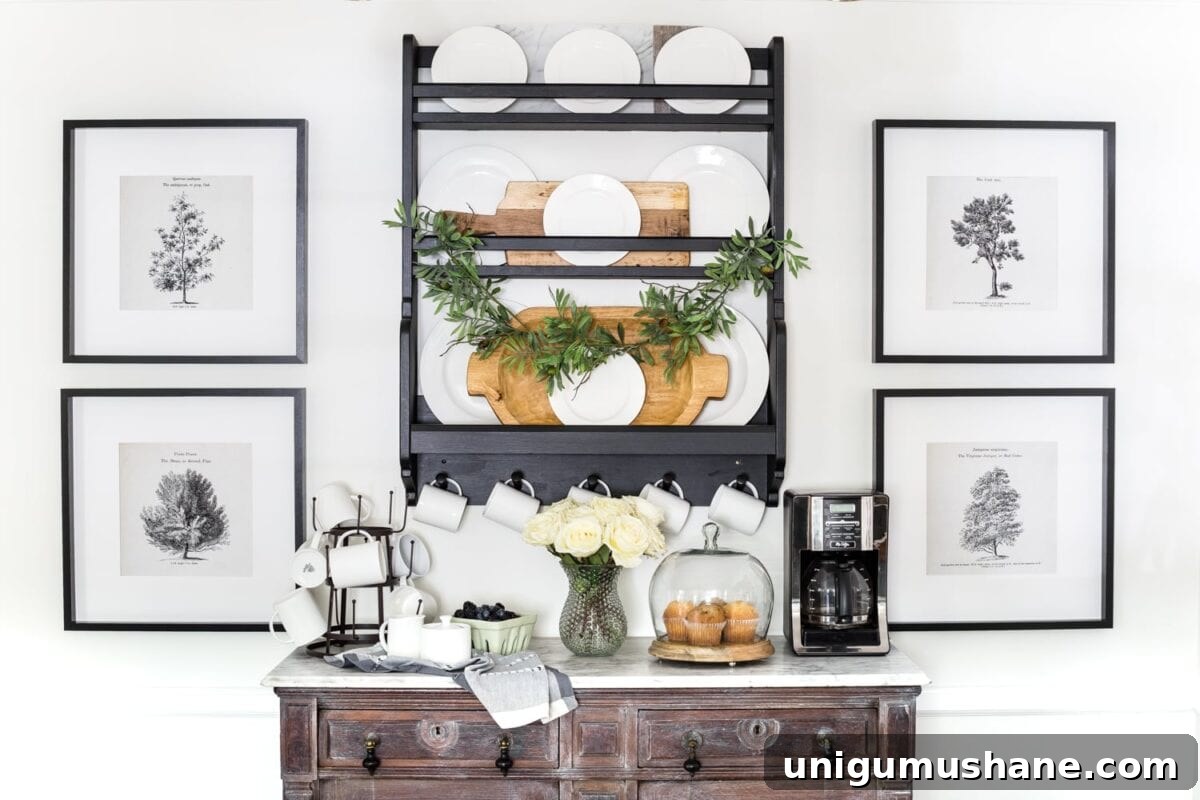 Arbor Wall Art Printables: Instant Download Set 10 Styled coffee bar with vintage touches