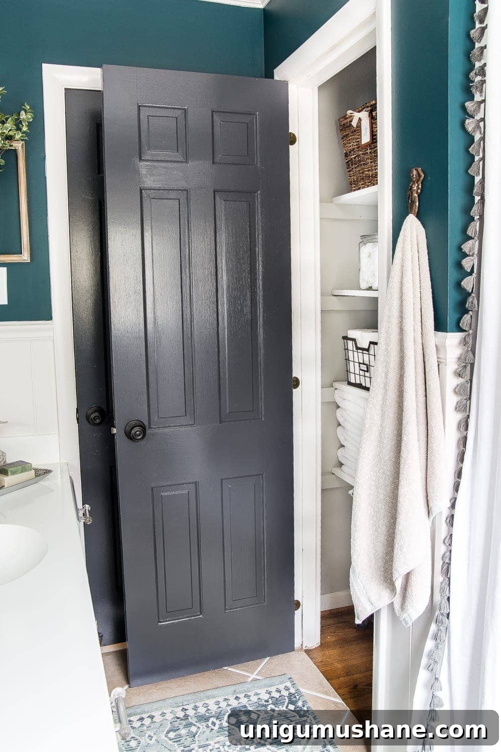 10 Stylish Ways to Make Your Home Kid-Friendly 9 kid-friendly home - black doors for hiding dirty hand prints