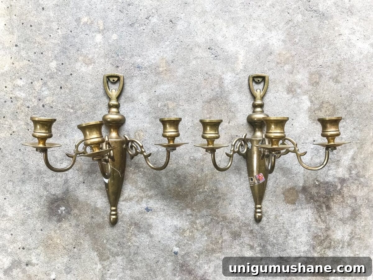 DIY Restoration: 1980s Brass French Sconce 2 80s brass sconce makeover