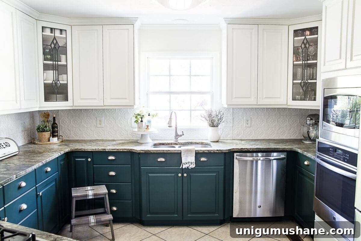 Refresh Tile Grout and Add Comfort with Memory Foam Kitchen Rug 3 deep green painted kitchen cabinets