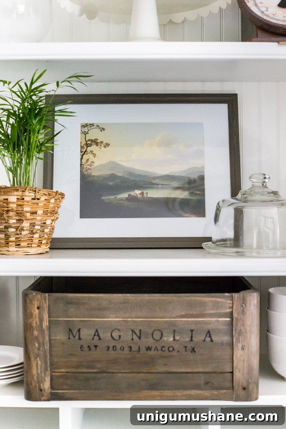 DIY Display Ideas for Preserved Letters and Handwritten Recipes 9 American landscape art - $3 printable to place in any frame