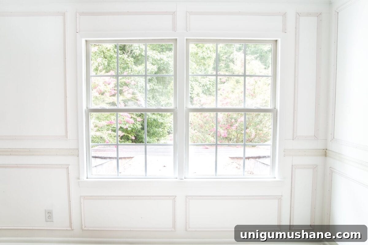 A step-by-step tutorial for hanging picture frame molding wainscoting and a shortcut to make it easier.