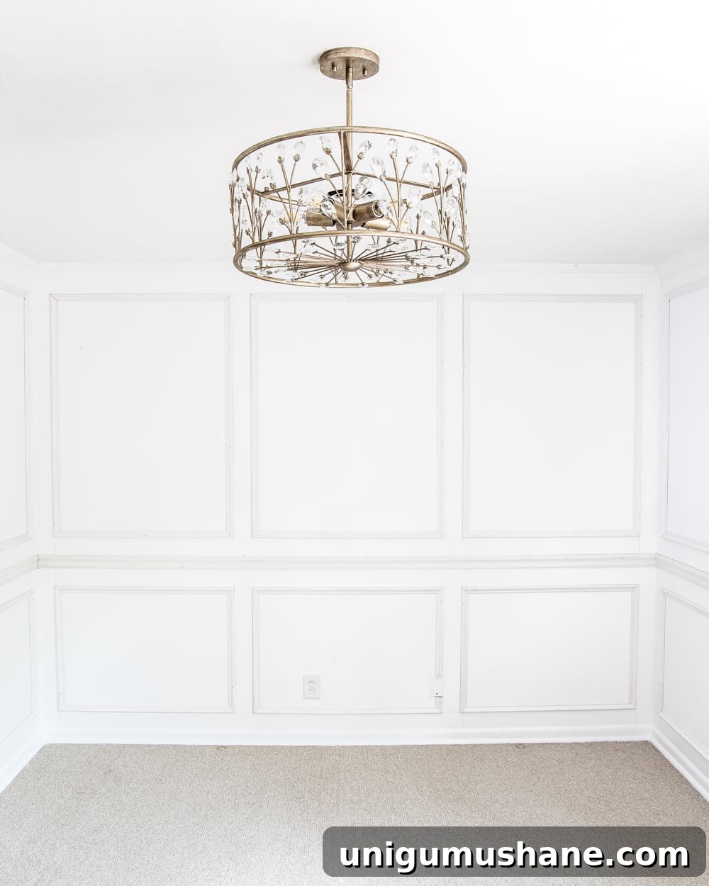 How to Update a Nursery Light Fixture 5 A feminine, vintage, glam lighting update for a baby girl's nursery makeover. #nurserylighting #lightfixture #glamdecor #vintagedecor