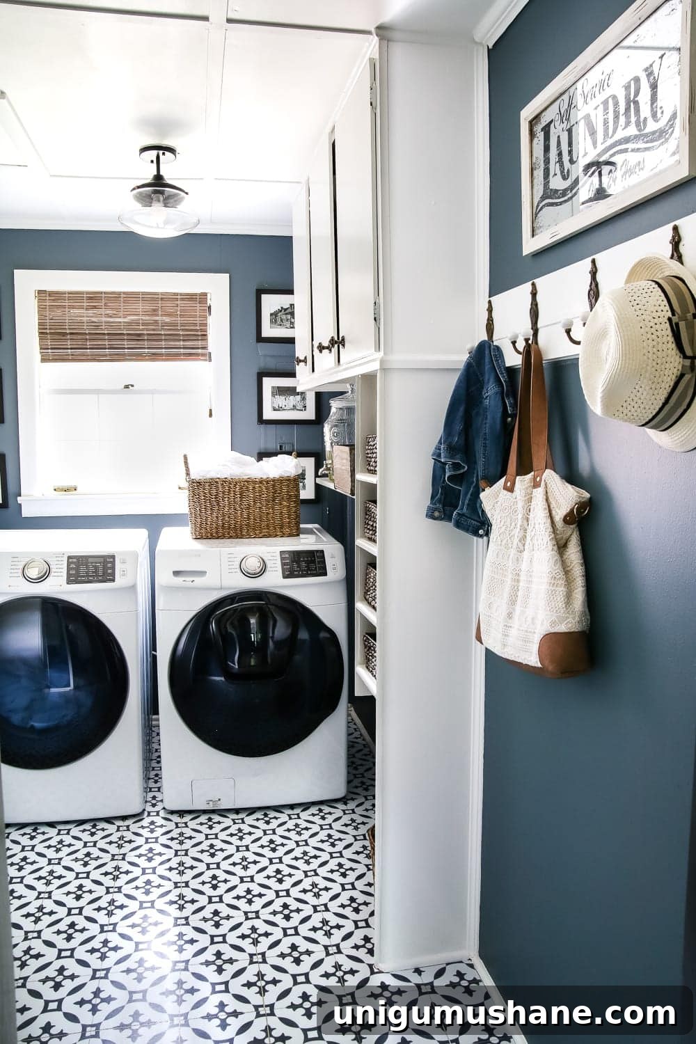 Declutter Your Whole Home: Free Printable Checklist 12 Organized laundry room + tips for decluttering and free checklist printable