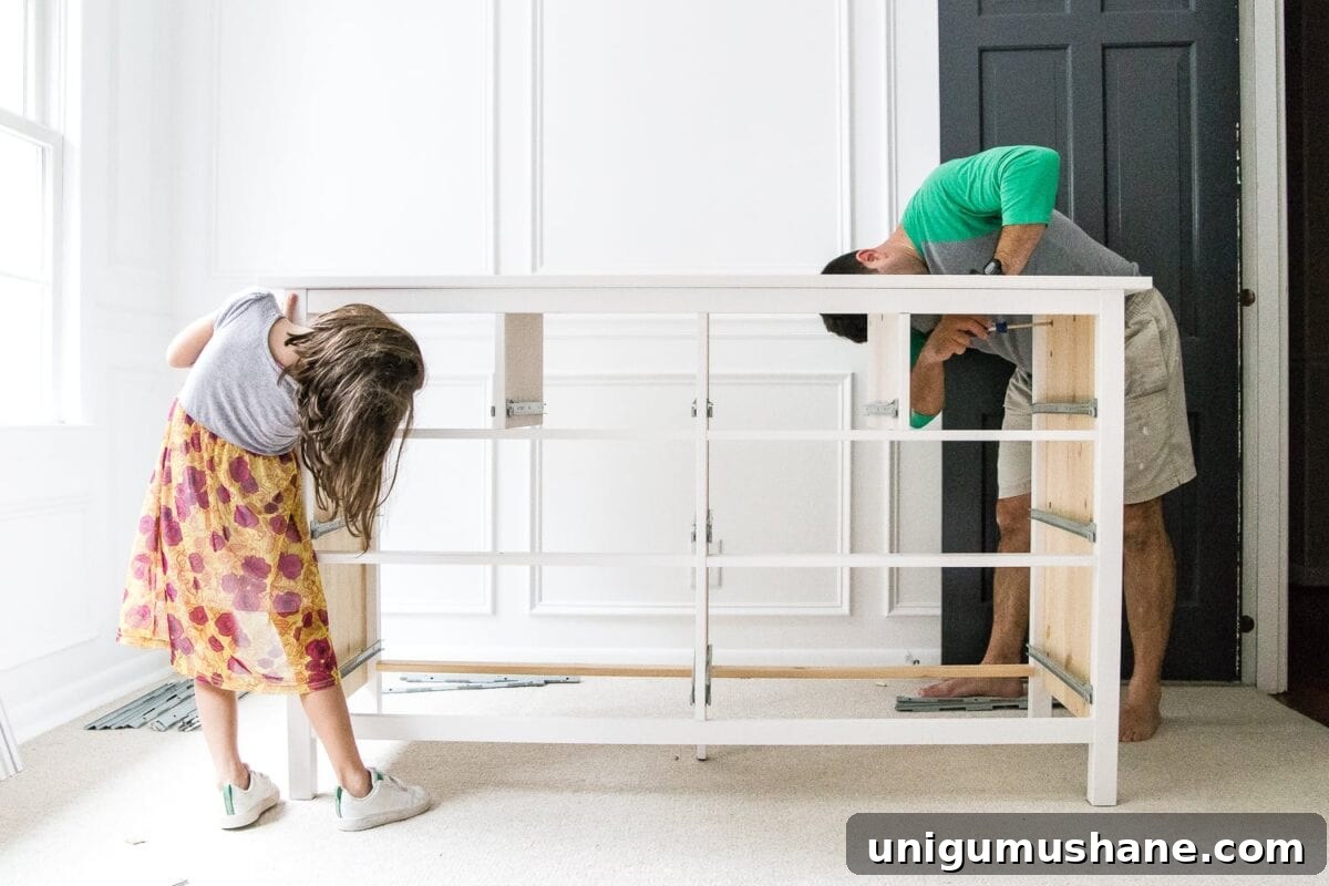 IKEA Hemnes Dresser Applique Makeover: Step-by-Step Guide 2 Building an IKEA Hemnes dresser