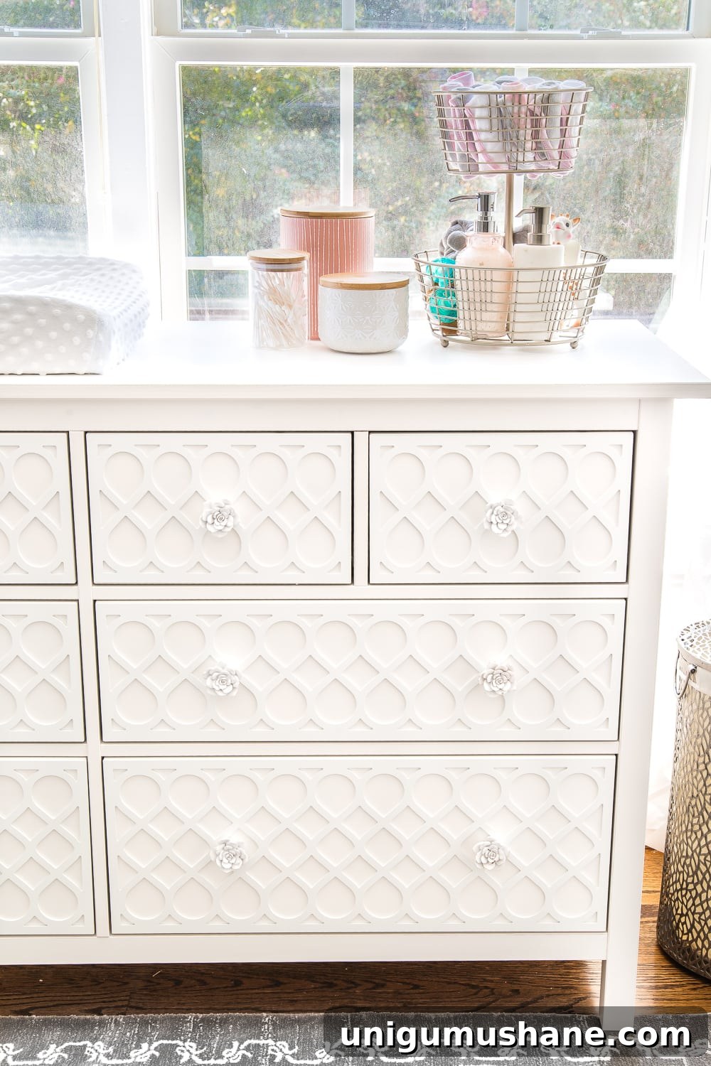 IKEA Hemnes Dresser Applique Makeover: Step-by-Step Guide 16 an organized dresser in a nursery
