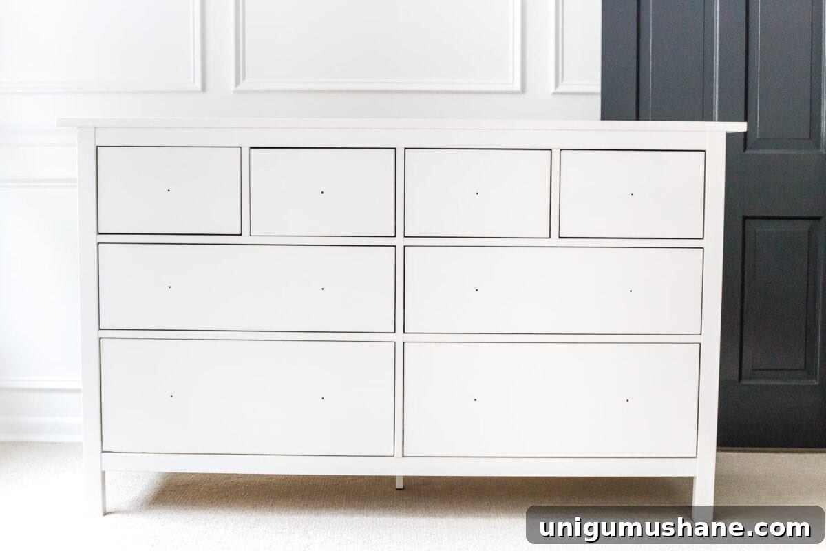 IKEA Hemnes Dresser Applique Makeover: Step-by-Step Guide 5 IKEA Hemnes 8 drawer dresser