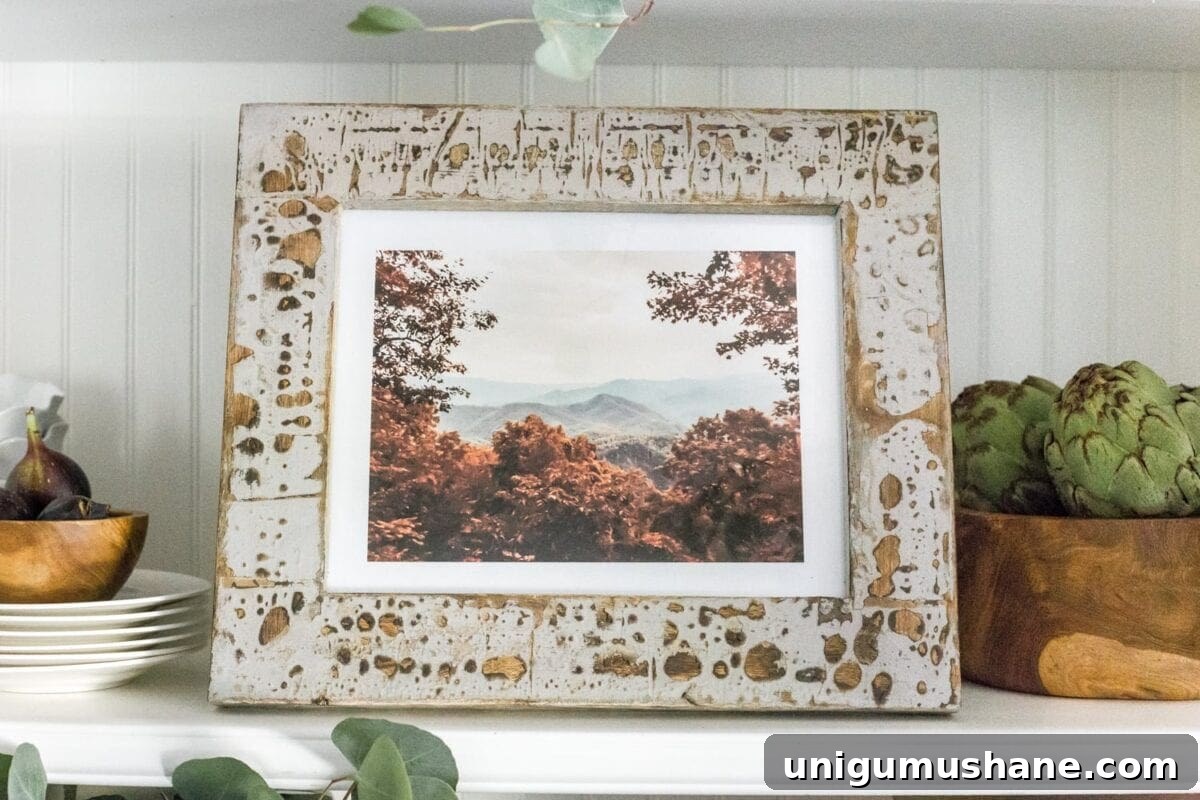 Printable Autumn Mountain Landscape Wall Art 5 Autumn mountain landscape art printable and fall kitchen shelf vignette + more free fall printables