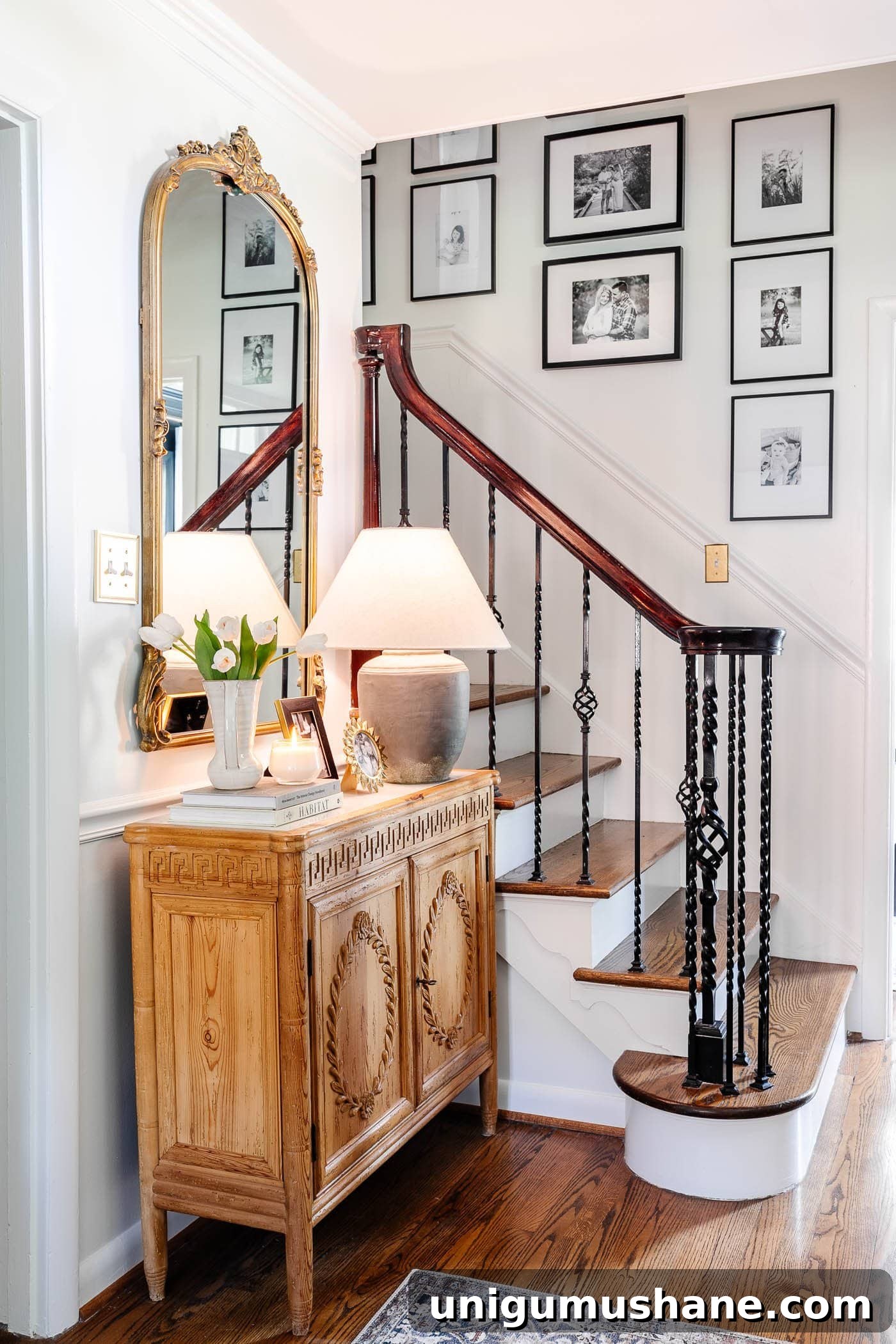 Avoid These Home Decorating Mistakes 8 entry table beside stairs