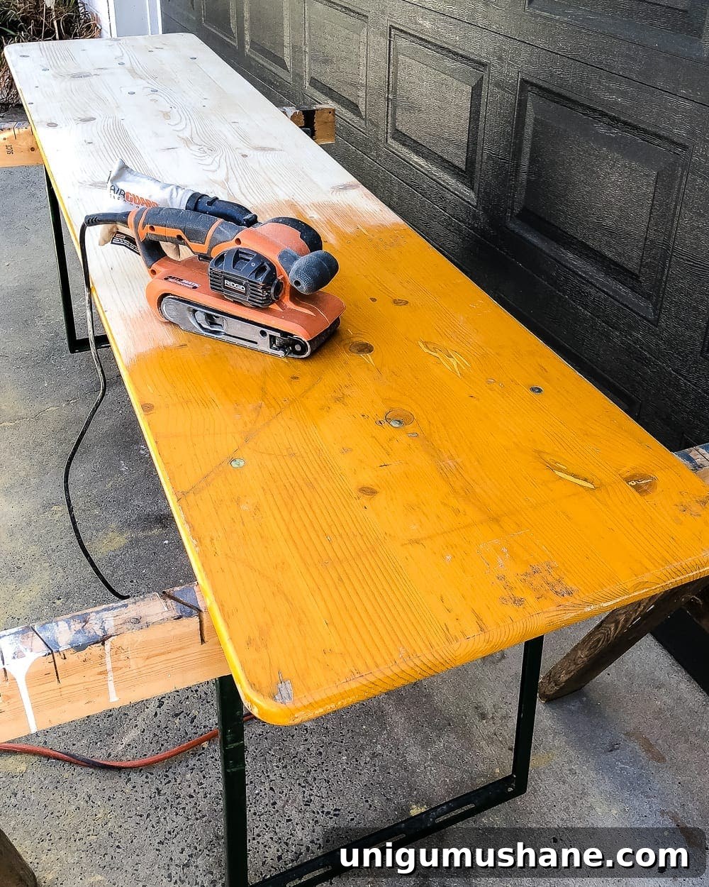 Transform Your Beer Garden Table for Alfresco Thanksgiving 3 How to refinish an antique beer garden table
