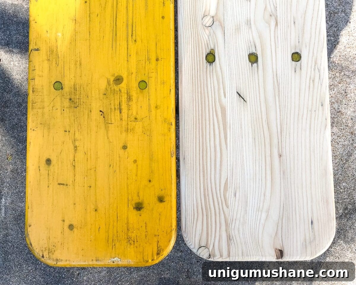 Transform Your Beer Garden Table for Alfresco Thanksgiving 4 How to refinish an antique beer garden table and benches set
