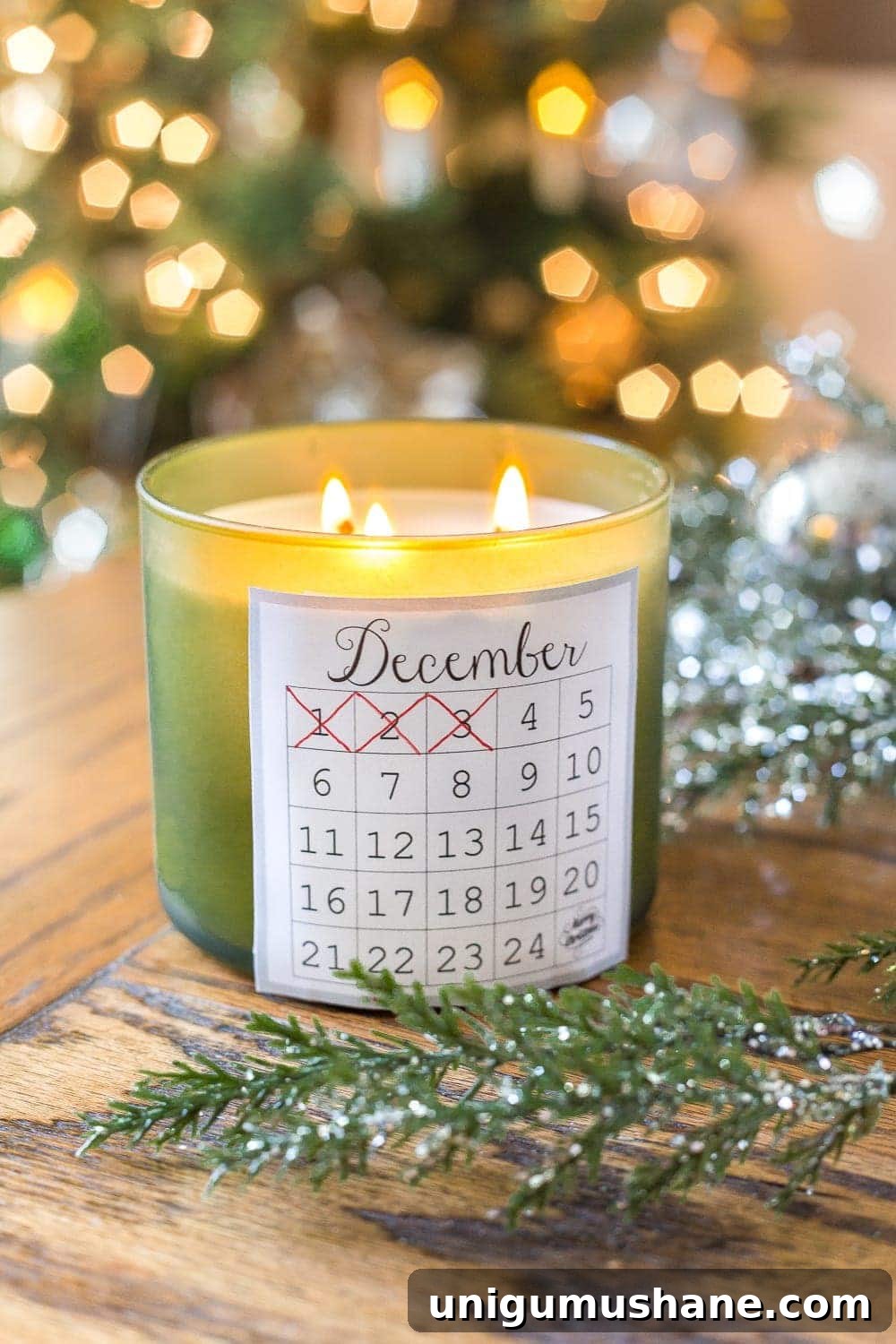 DIY Advent calendar candle label