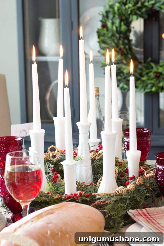 repurposed bud vases to use as for centerpiece candles