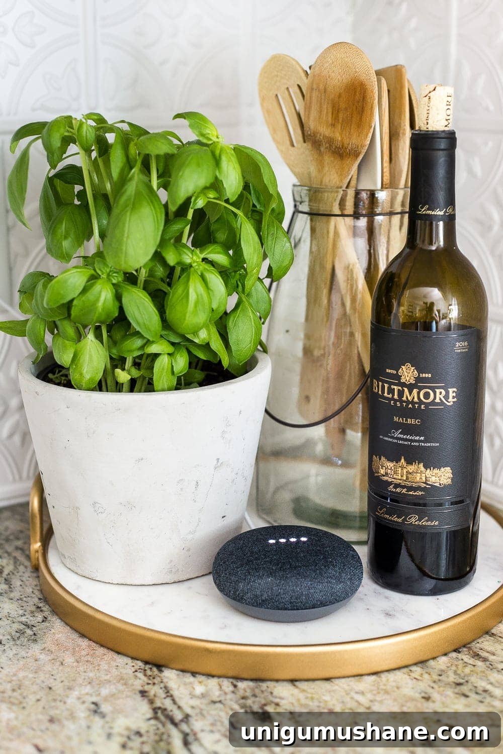 15 Stylish Ways to Hide Household Eyesores 16 Keep your Google Home or Alexa on a tray on your kitchen counter.