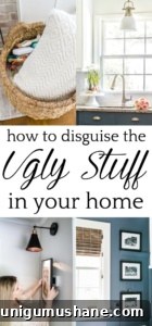 15 Stylish Ways to Hide Household Eyesores 34 15 ways to decorate and disguise household eyesores to hide wires, conceal storage, and make every day housewares look pretty yet functional.