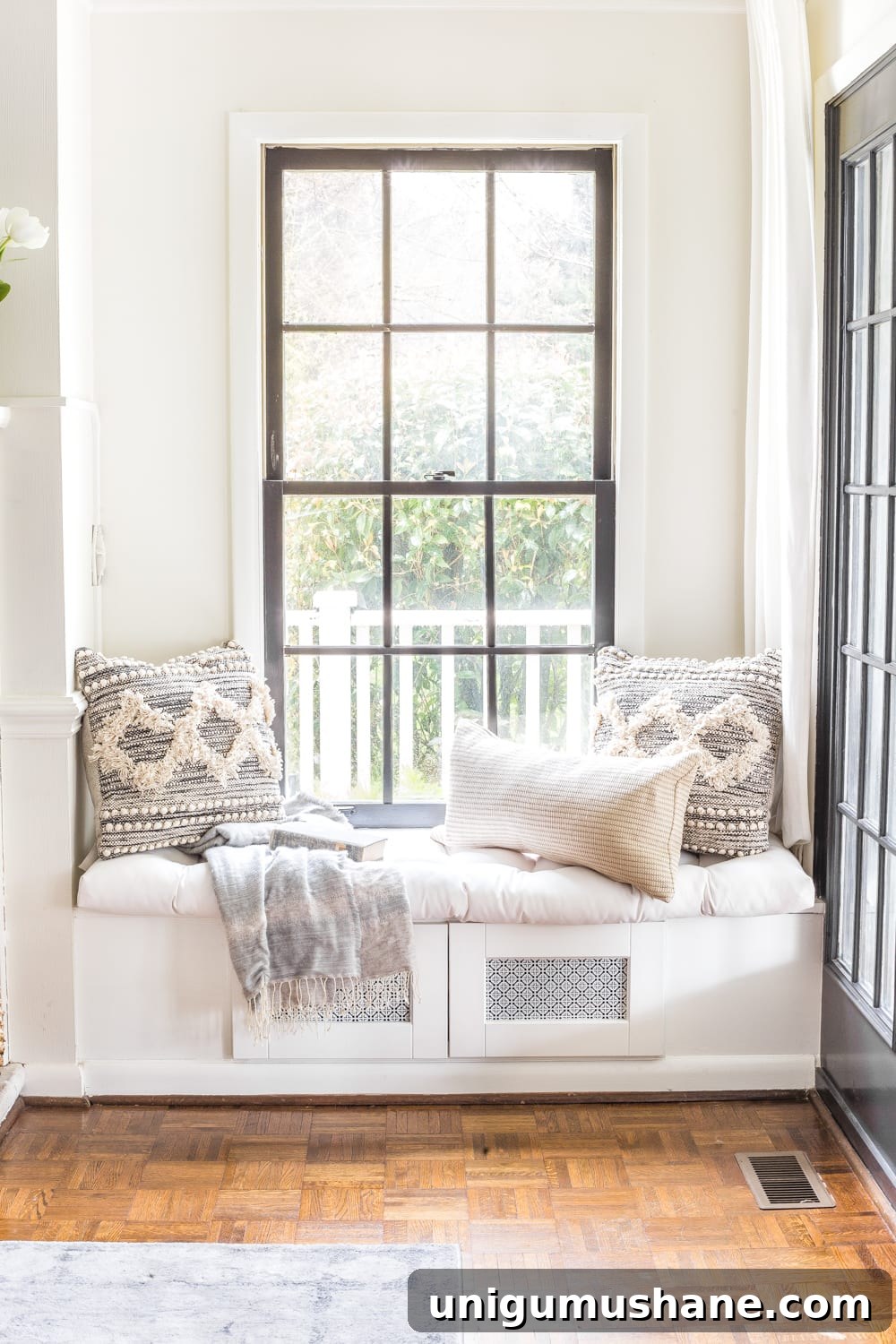 Spring Home Tour: Fresh Decor Ideas for Every Room 11 Simple Spring Home Tour | Neutral living room decorated with small floral touches for spring