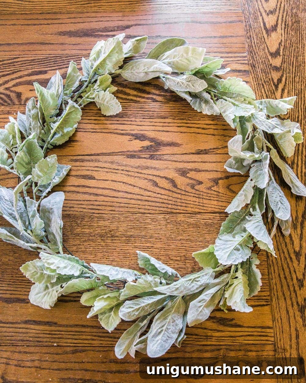 How to Make a Sage and Blush Spring Wreath 4 DIY Sage and Blush Spring Wreath | A step-by-step tutorial for making a spring wreath from scratch using artificial sage greenery and blush flowers for soft, romantic style.