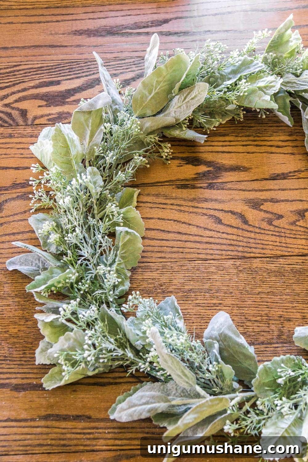 How to Make a Sage and Blush Spring Wreath 5 DIY Sage and Blush Spring Wreath | A step-by-step tutorial for making a spring wreath from scratch using artificial sage greenery and blush flowers for soft, romantic style.