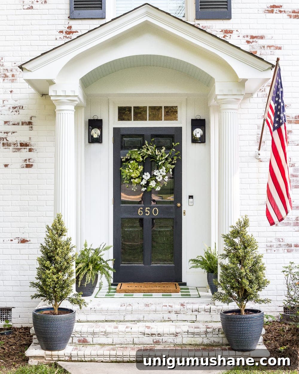 Limewashed Brick FAQ: Country Living Magazine Feature 8 FAQs About Our Limewashed Brick | All of our frequently asked questions about our limewashed brick concerning neighbors' opinions, trends, DIY-ability, and why we chose it over paint. #limewash #brickexterior #limewashedbrick #brickpaint #paintedbrick #exteriormakeover #curbappeal #brickhouse