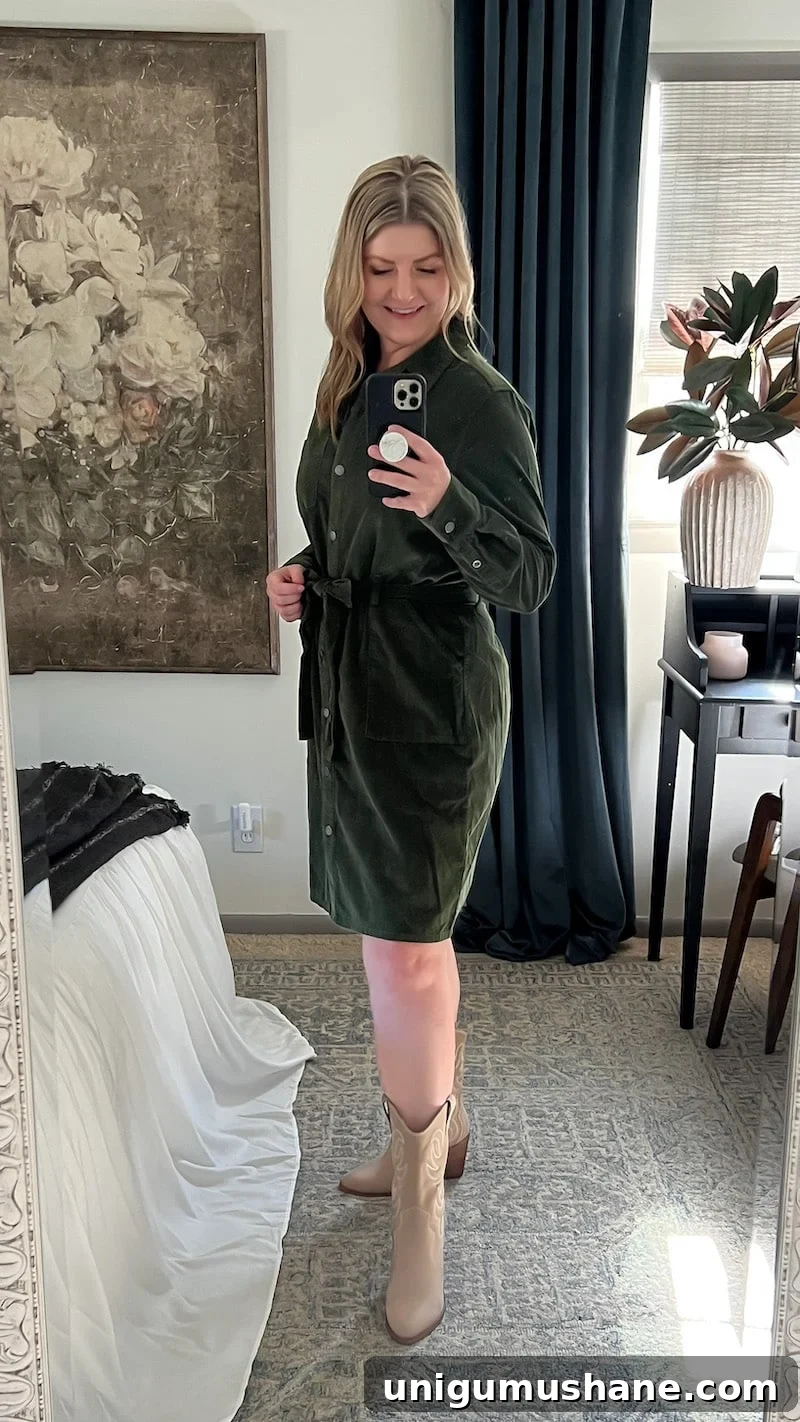 tie waist button down dress 