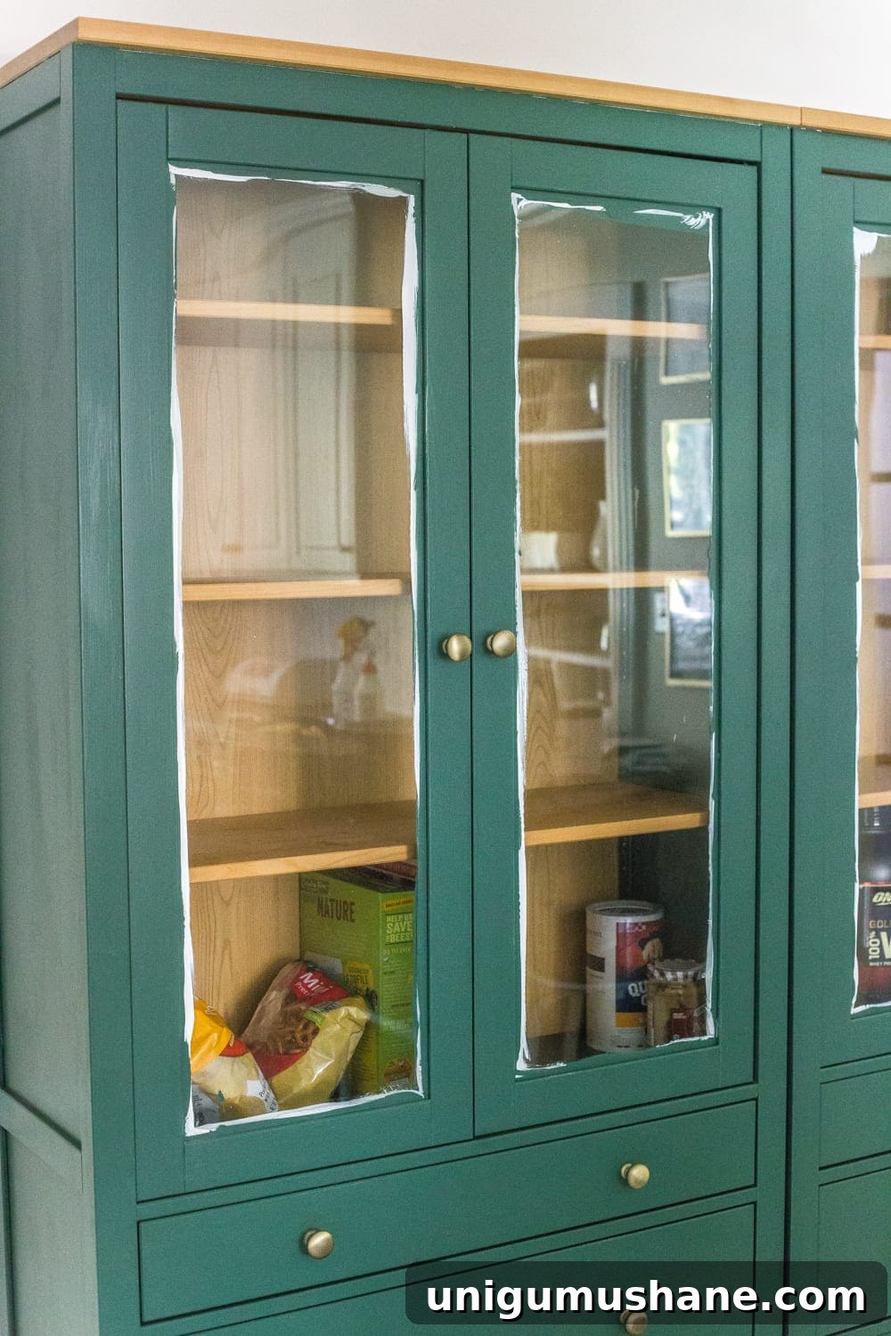 Build an IKEA Pantry Cabinet with Hemnes 10 painting IKEA furniture Sherwin Williams Billiard Green