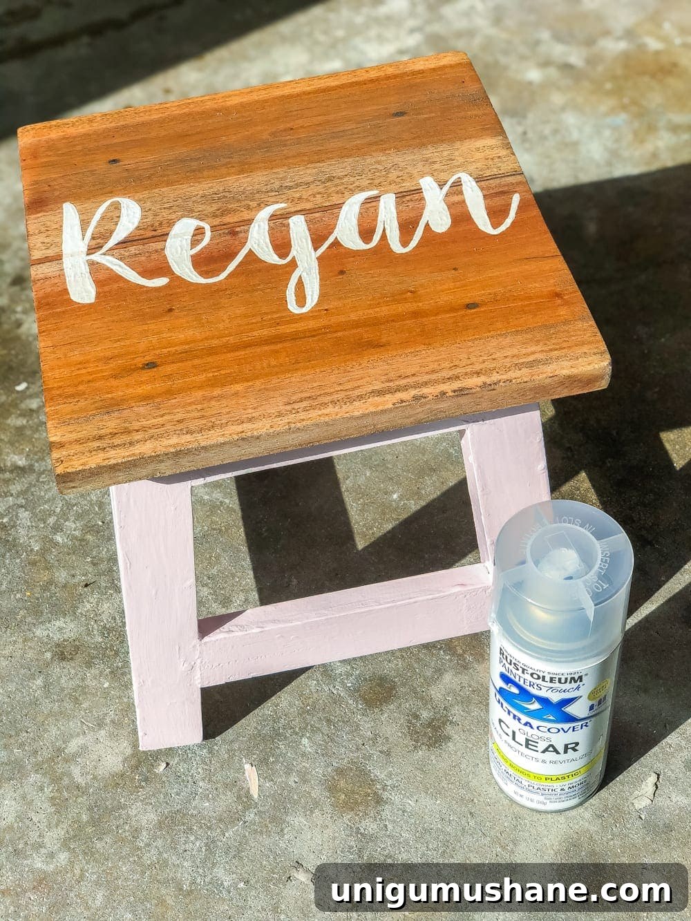 Build Custom Step Stools: DIY Plans and Personalized Ideas 8 DIY Personalized Step Stools | blesserhouse.com - One easy trick to personalize any piece of wood to paint names and designs on signs and furniture inexpensively. #personalizedstepstool #diysign #diymonogram