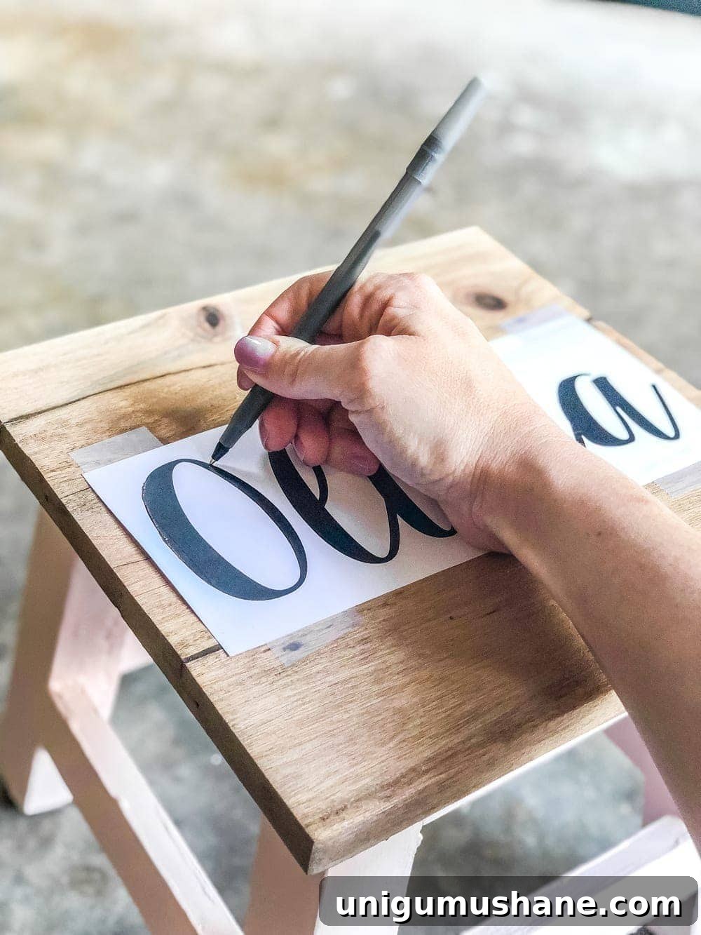 Build Custom Step Stools: DIY Plans and Personalized Ideas 6 DIY Personalized Step Stools | blesserhouse.com - One easy trick to personalize any piece of wood to paint names and designs on signs and furniture inexpensively. #personalizedstepstool #diysign #diymonogram