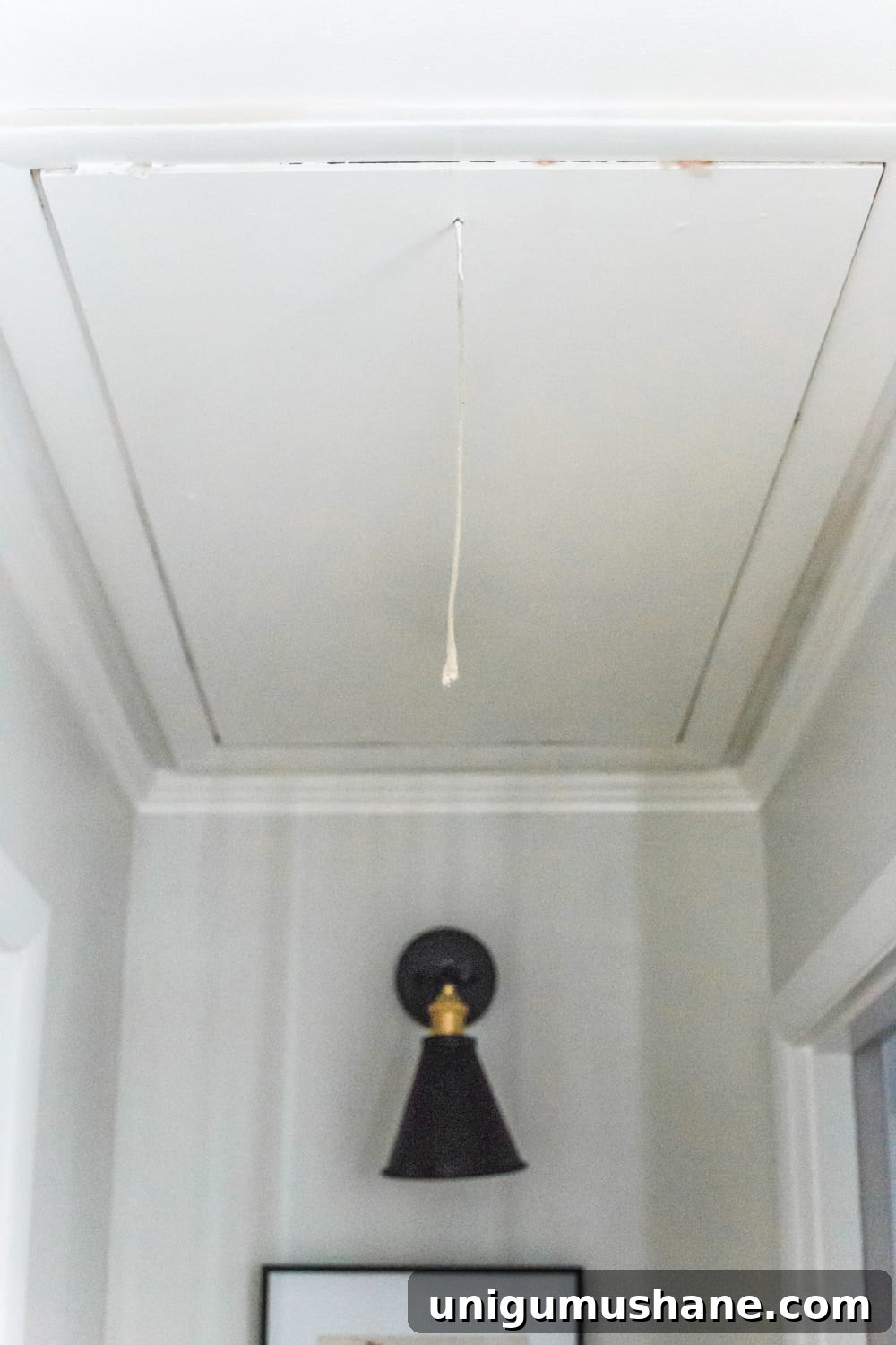 Replace Attic Door Pull Cord with a Hook 4 How to Replace an Attic Door String with a Hook | blesserhouse.com - A quick tip for improving the look of a hanging cord on an attic door.