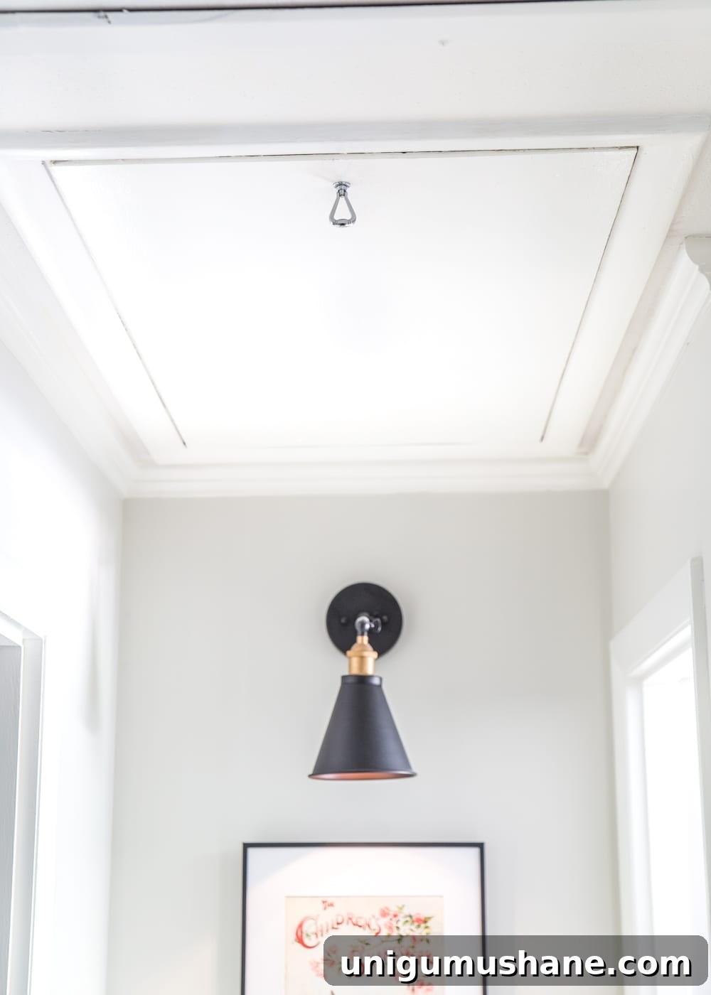 Replace Attic Door Pull Cord with a Hook 7 How to Replace an Attic Door String with a Hook | blesserhouse.com - A quick tip for improving the look of a hanging cord on an attic door.
