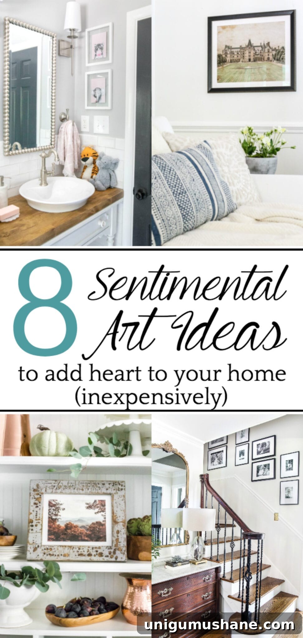 8 Sentimental Home Art Ideas to Showcase Your Memories 2 Sentimental Art Ideas | A list of ways to add meaning to your walls inexpensively with family artifacts, heirlooms, and special memories, plus ways to DIY them.