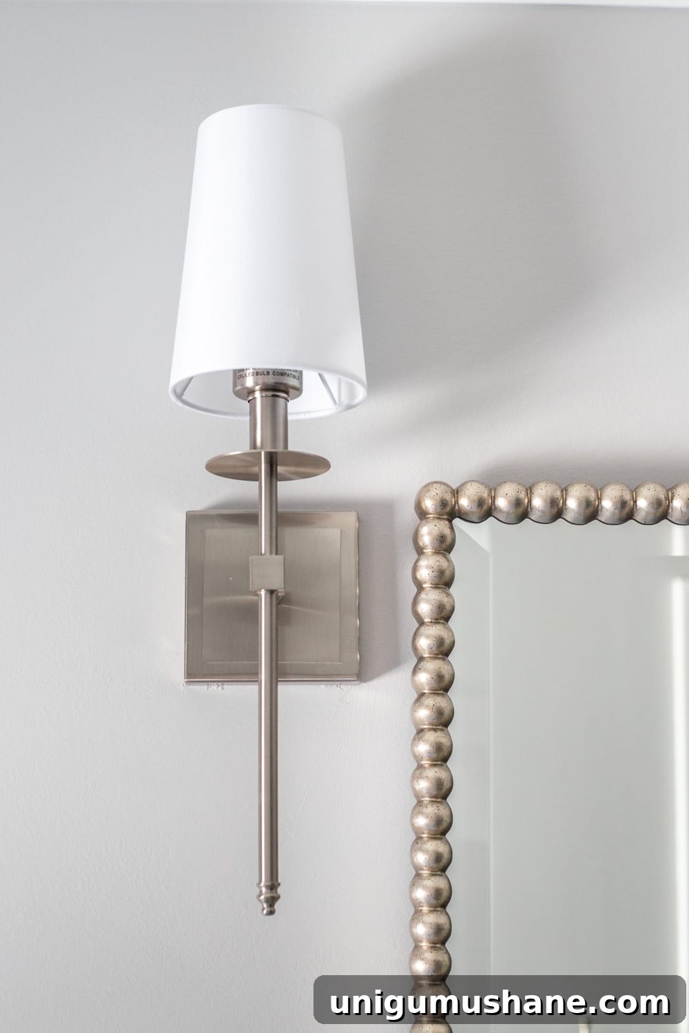 Girls' Bathroom Decor Details & Sources | traditional style shaded sconce