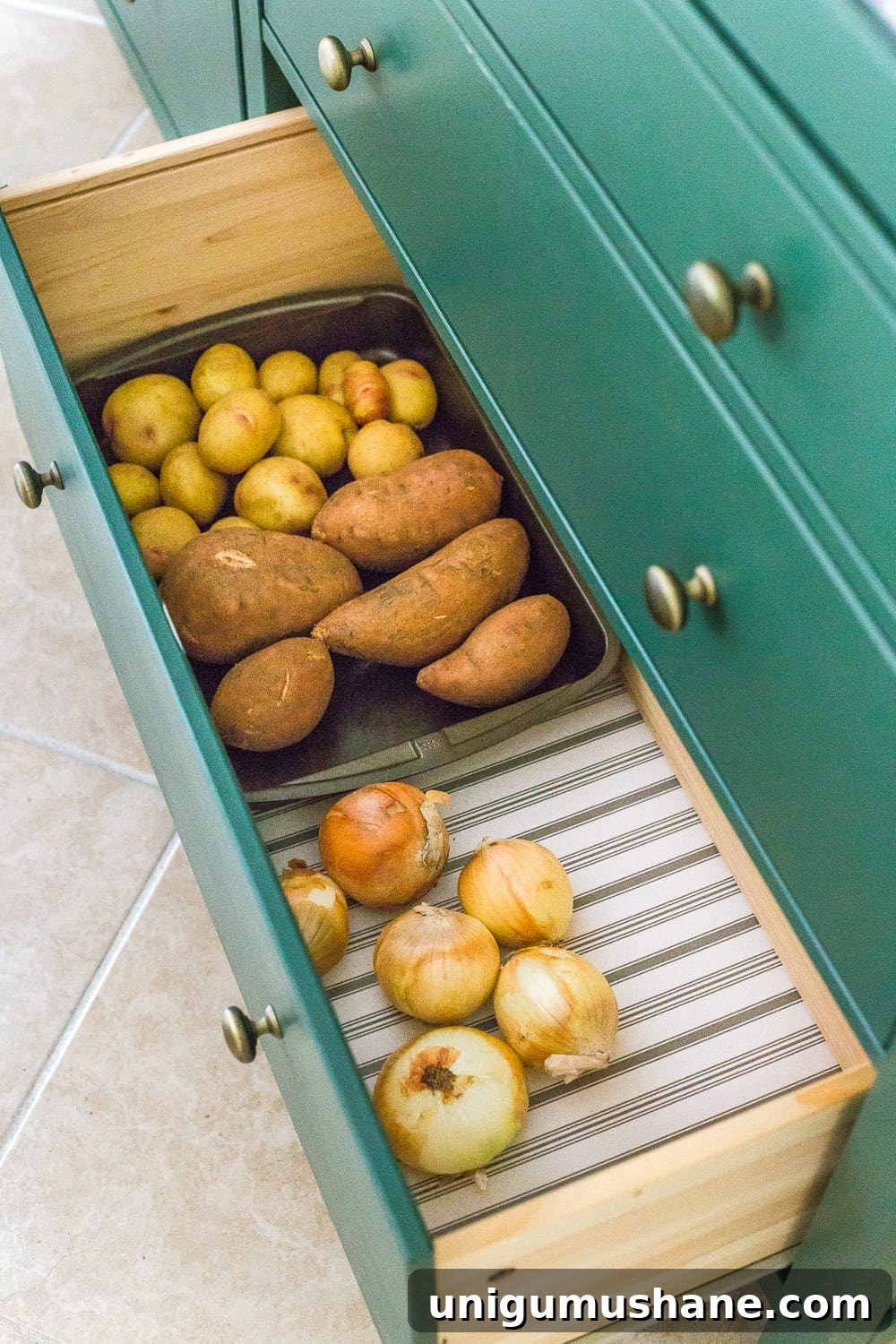 IKEA Hemnes Pantry Cabinet Organization - Tips and ideas for maximizing storage and creating function for food storage in a cabinet to repurpose as a pantry. #pantryorganization