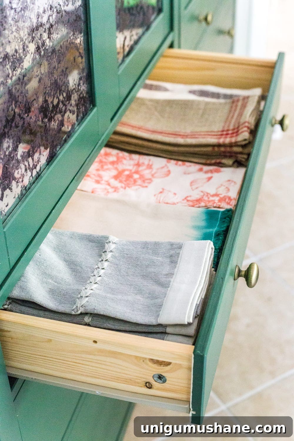 IKEA Hemnes Pantry Cabinet Organization - Tips and ideas for maximizing storage and creating function for food storage in a cabinet to repurpose as a pantry. #pantryorganization