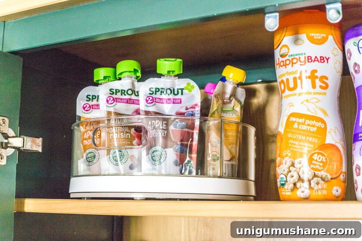 IKEA Hemnes Pantry Cabinet Organization - Tips and ideas for maximizing storage and creating function for food storage in a cabinet to repurpose as a pantry. #pantryorganization