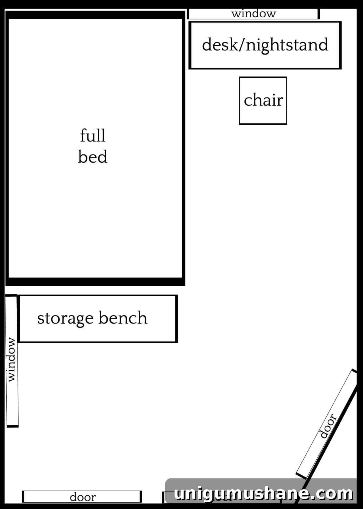3 Space-Saving Furniture Layouts for Small Bedrooms 6 3 Furniture Layouts for a Small Bedroom With an Off-Centered Window