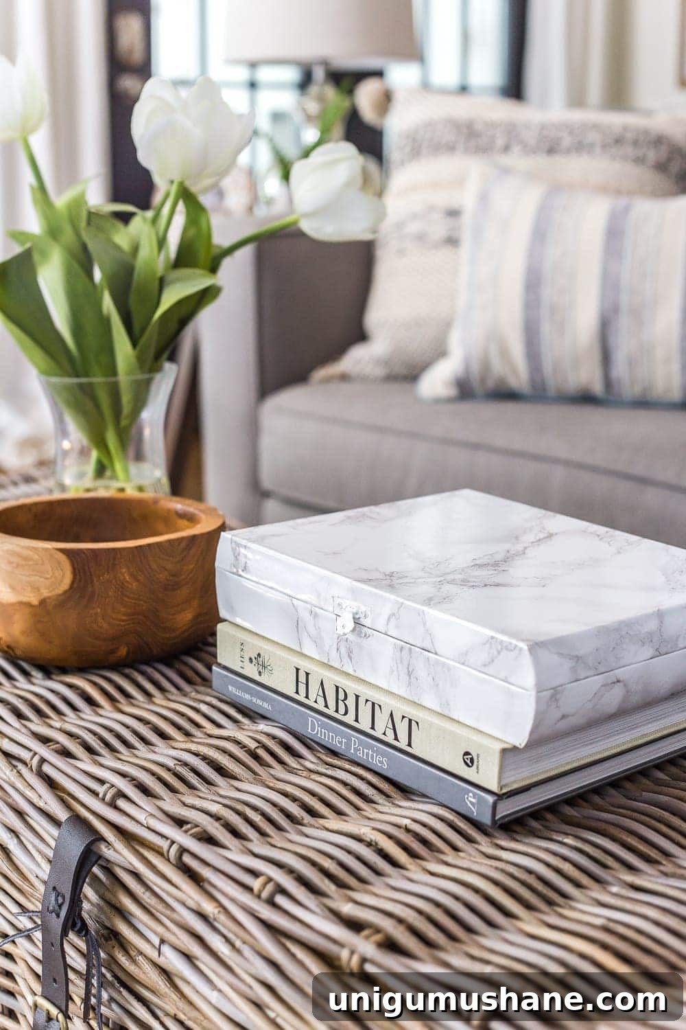 How to wrap a cigar box with contact paper to repurpose into a decorative remote control holder for a coffee table. #remotecontrolholder #coffeetabledecor