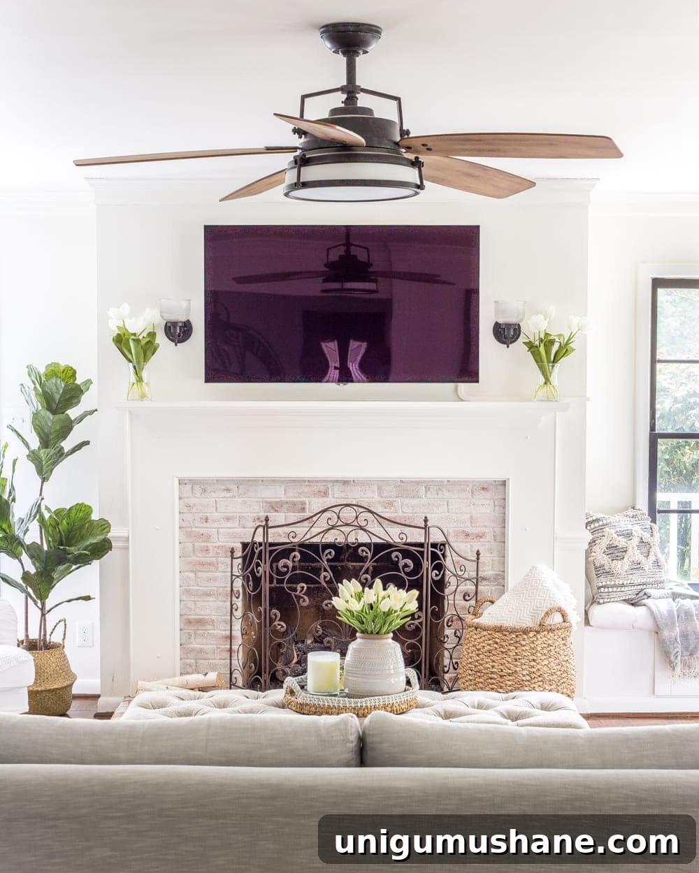 14 Budget-Friendly High-Impact Ways to Redecorate a Room 4 Big Impact Ways to Redecorate a Room Inexpensively | change paint color - Benjamin Moore Swiss Coffee walls