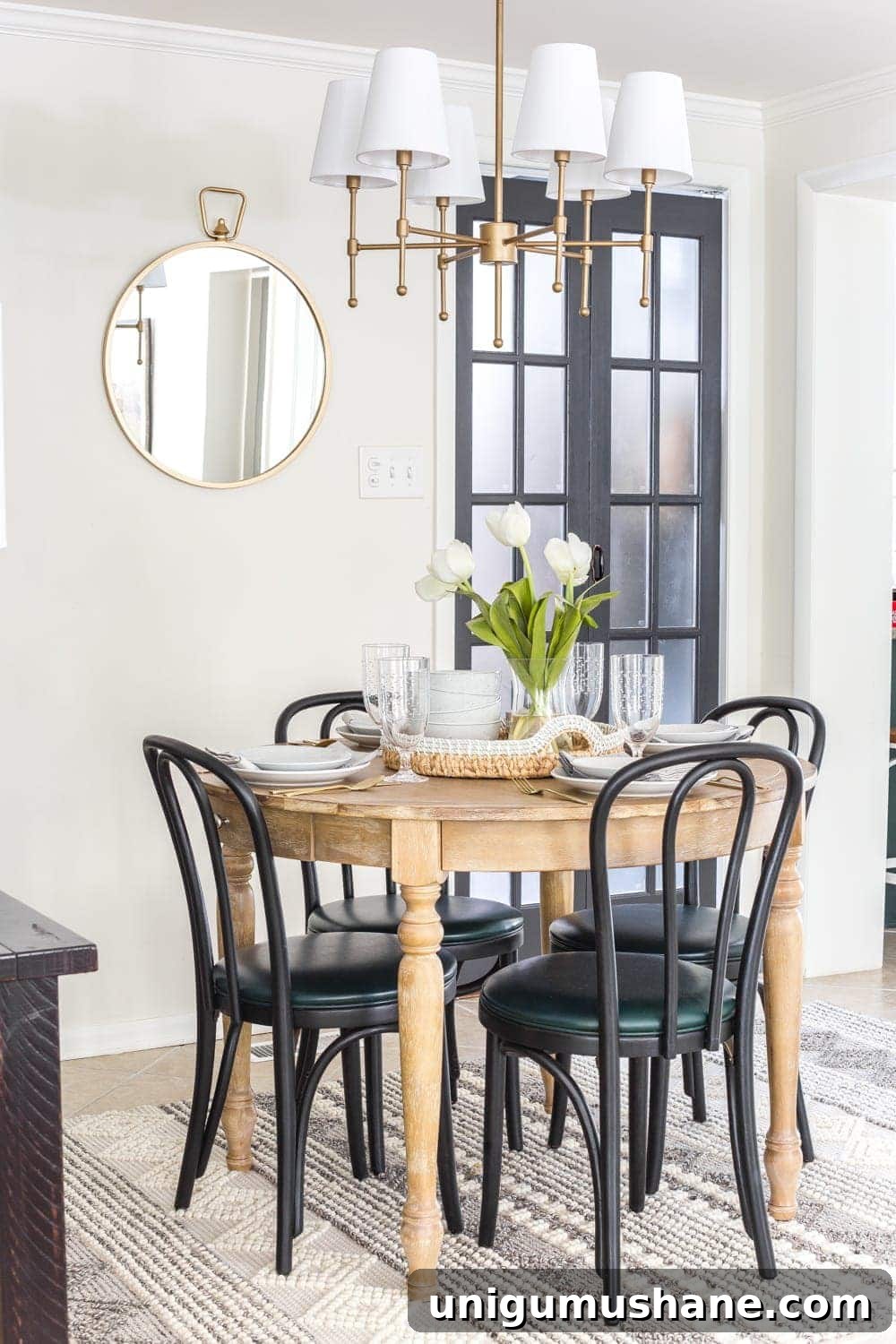 Small Breakfast Nook Makeover Reveal 9 How a small, oddly laid out breakfast nook entryway got a makeover to maximize on storage, function, traffic flow, and modern style.