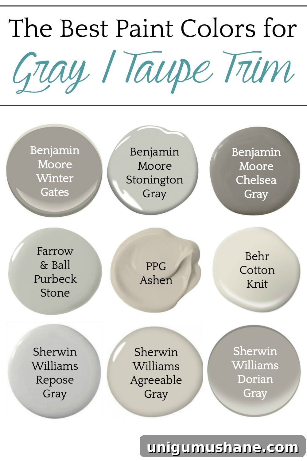 Paint Colors That Complement Gray Trim 10 Moodboard for gray trim and neutral interiors