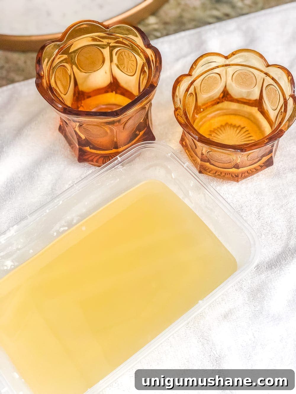 A basic, beginner's step-by-step tutorial for making soy wax candles from repurposed secondhand candy dishes, tea cups, bowls, and jars.
