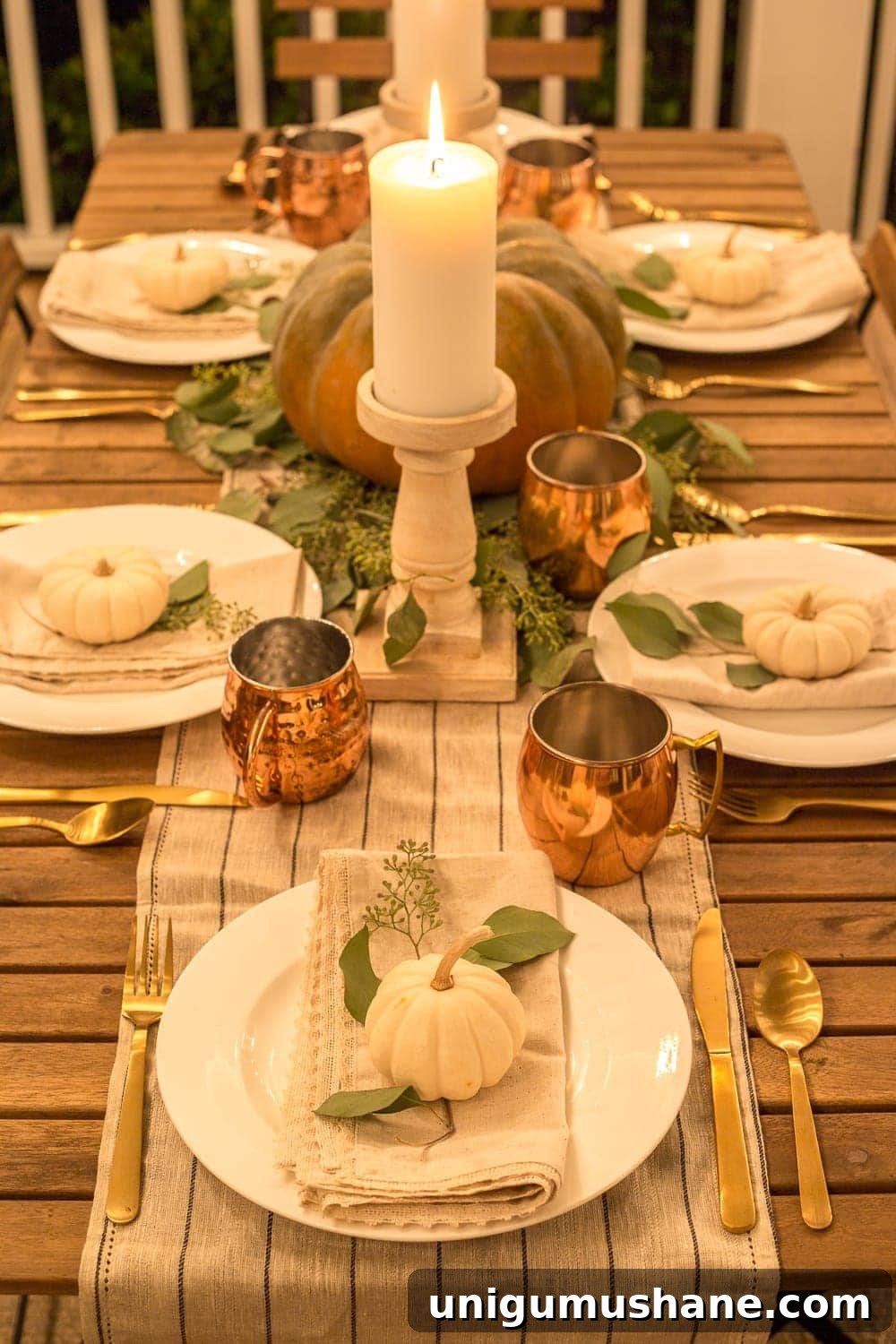 Fall Porch Capsule: Choosing Timeless Outdoor Decor 16 Fall Back Porch at Night | How to style your outdoor spaces for autumn using capsule decor items that will last throughout the seasons and get the most bang for your buck.