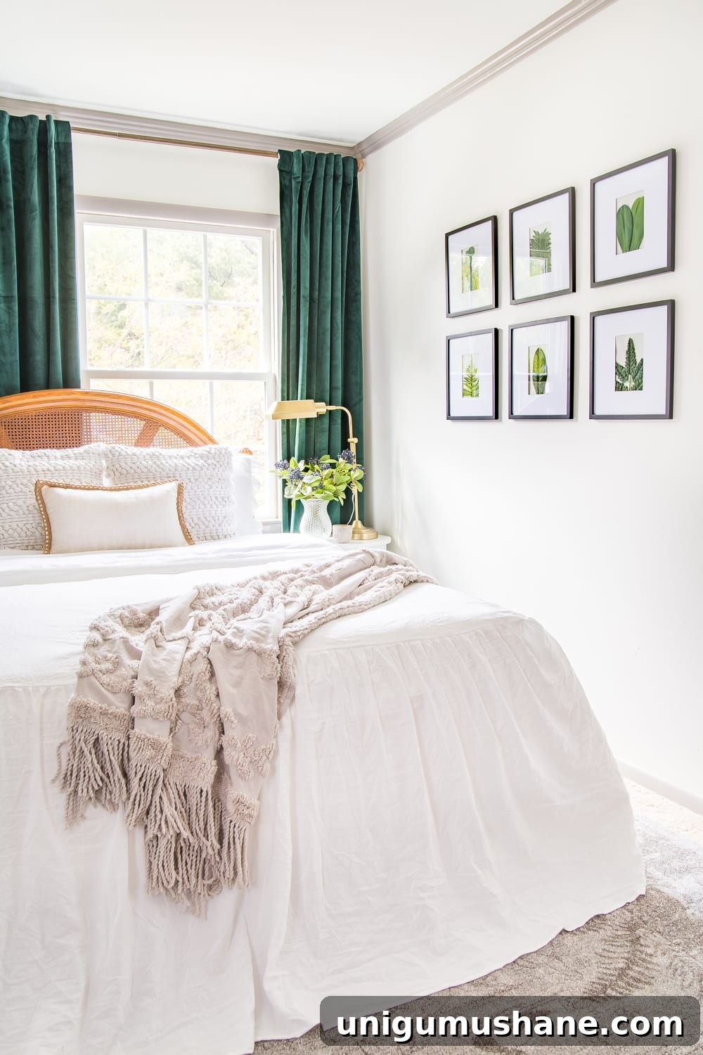 Guest Bedroom Transformation Reveal: Stylish Before and After 8 A boring guest bedroom gets a luxe, vintage chic makeover using thrifty projects, budget finds, and simple decorating tricks to maximize style and space. #guestbedroom #bedroominspiration #bedroomdecor
