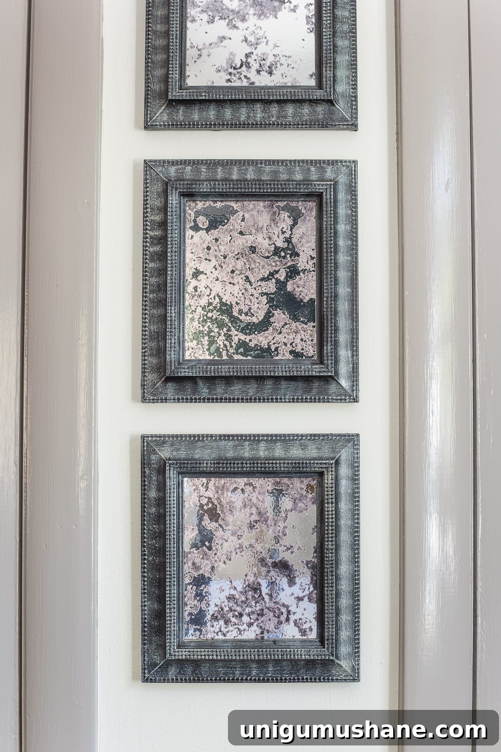 Transform Old Picture Frames into Antique Mirrors 7 How to make DIY antique mirrors using old secondhand picture frames easily and without the mess.