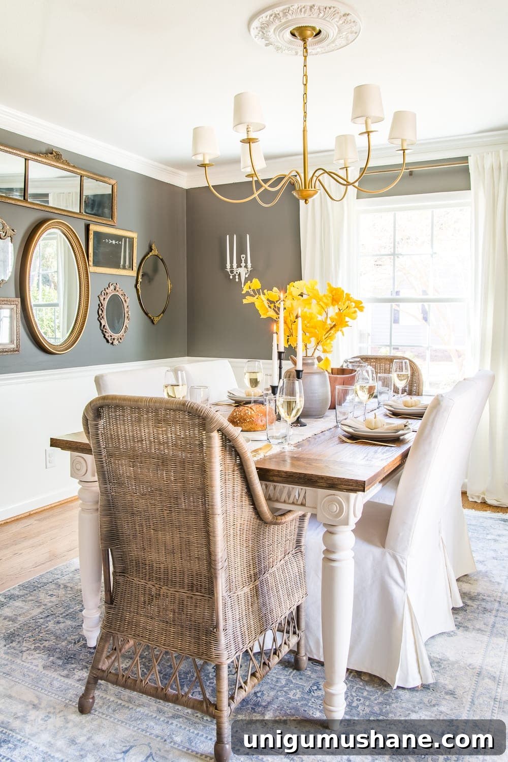 8 Capsule Staples for a Stylish Thanksgiving Tablescape 10 Modern meets traditional fall dining room set for Thanksgiving
