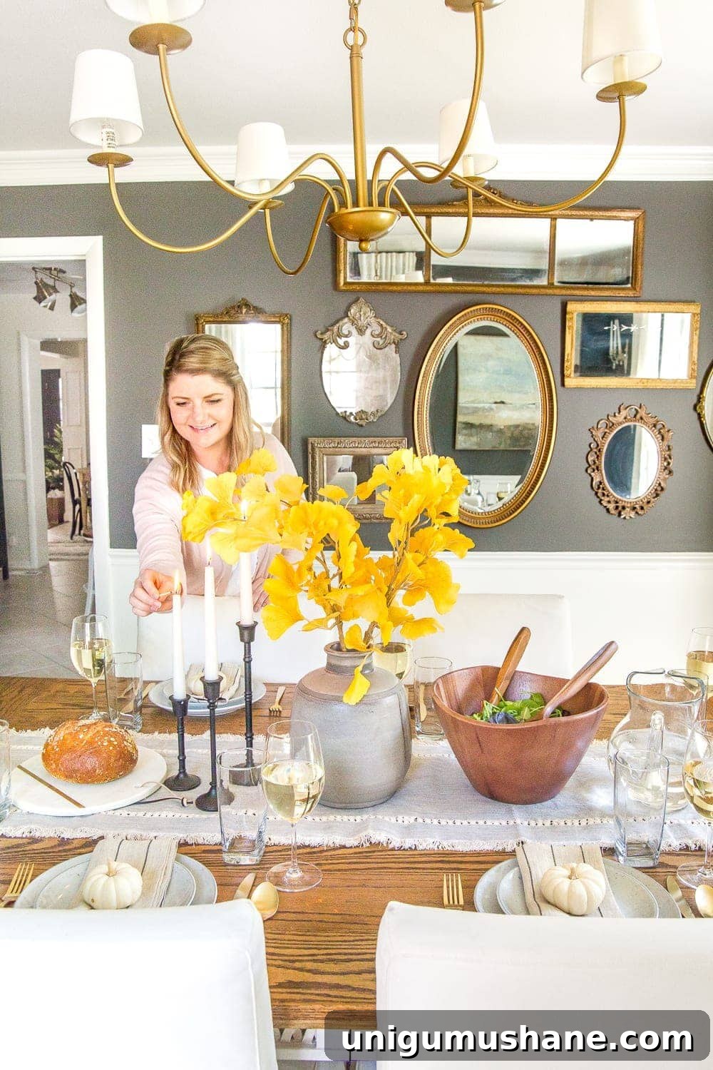 8 Capsule Staples for a Stylish Thanksgiving Tablescape 3 Modern meets traditional fall dining room set for Thanksgiving